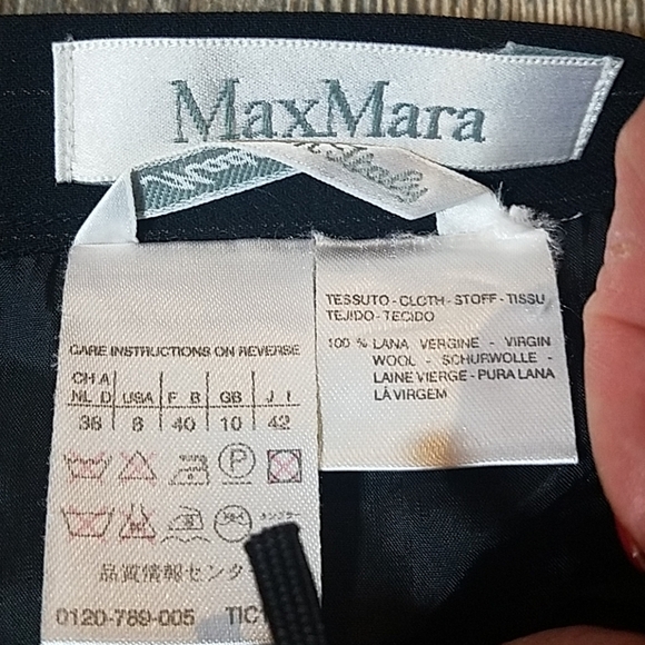 Max Mara Pinstripe Wool Skirt - Picture 4 of 6